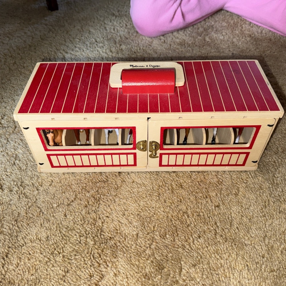 Melissa & Doug Take Along Show Horse Stable Play Set - 3744
